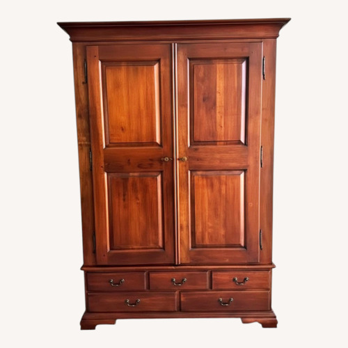 Used Lexington Furniture Light Brown Wood Armoire for sale on AptDeco