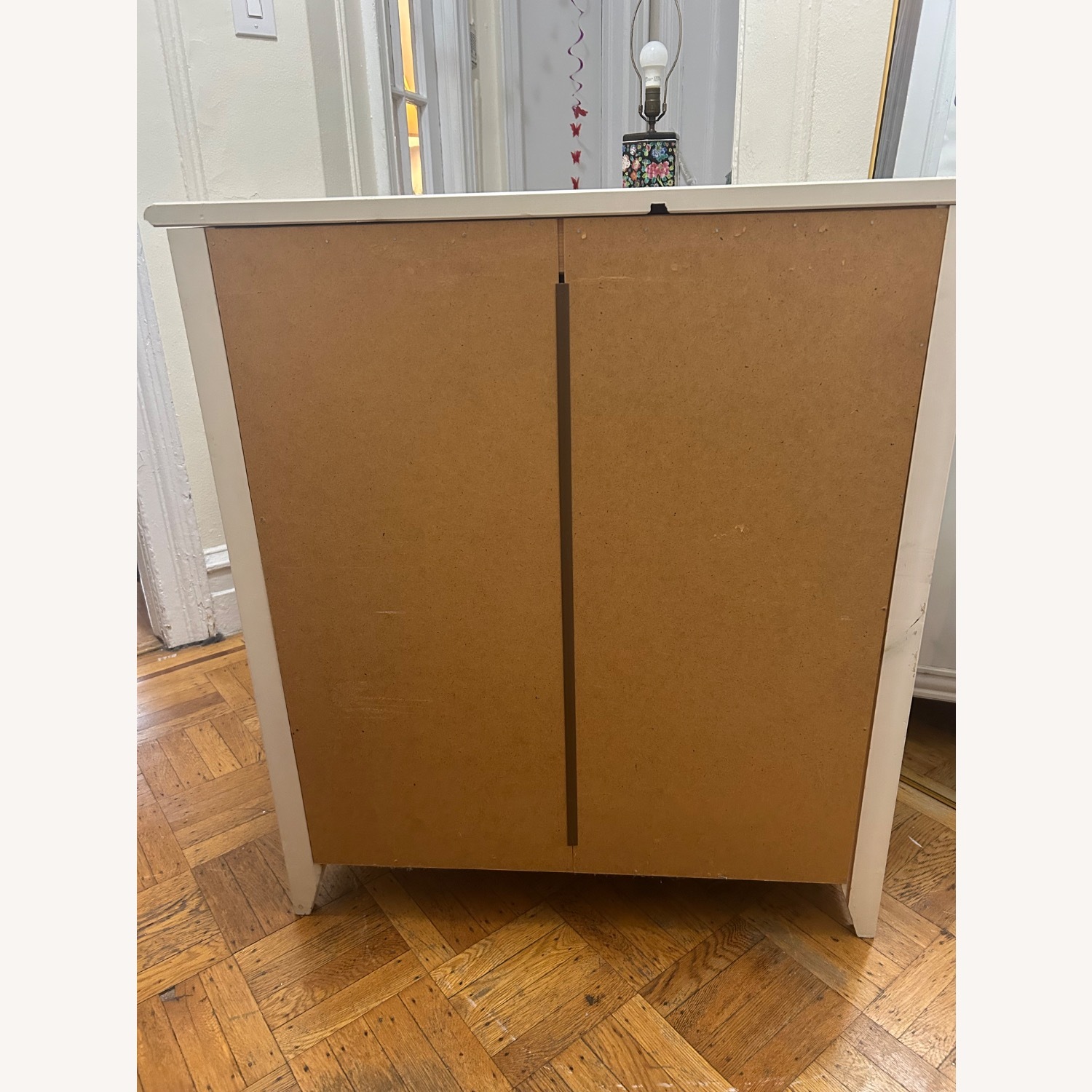 Vintage/Antique Light Gray Solid Wood Dresser - image-12