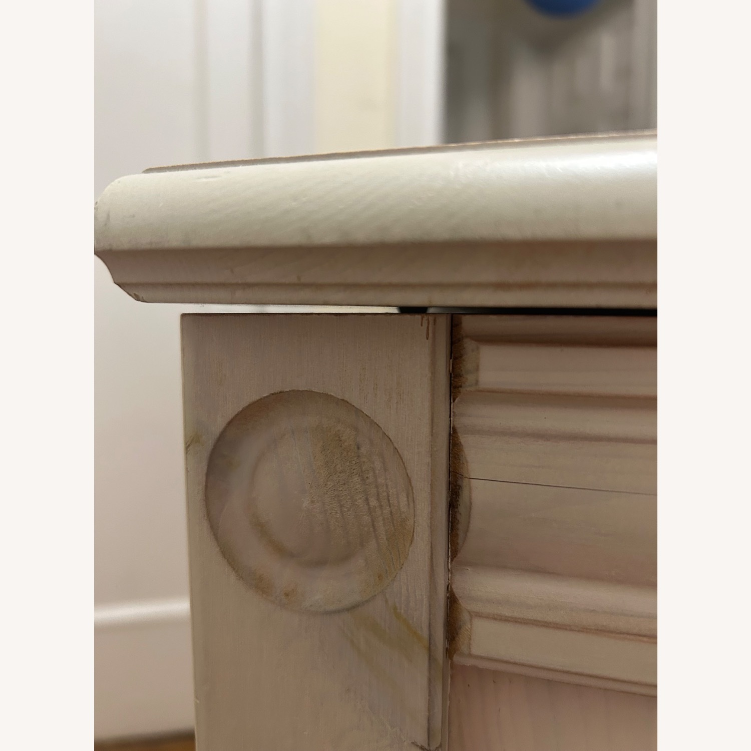 Vintage/Antique Light Gray Solid Wood Dresser - image-17