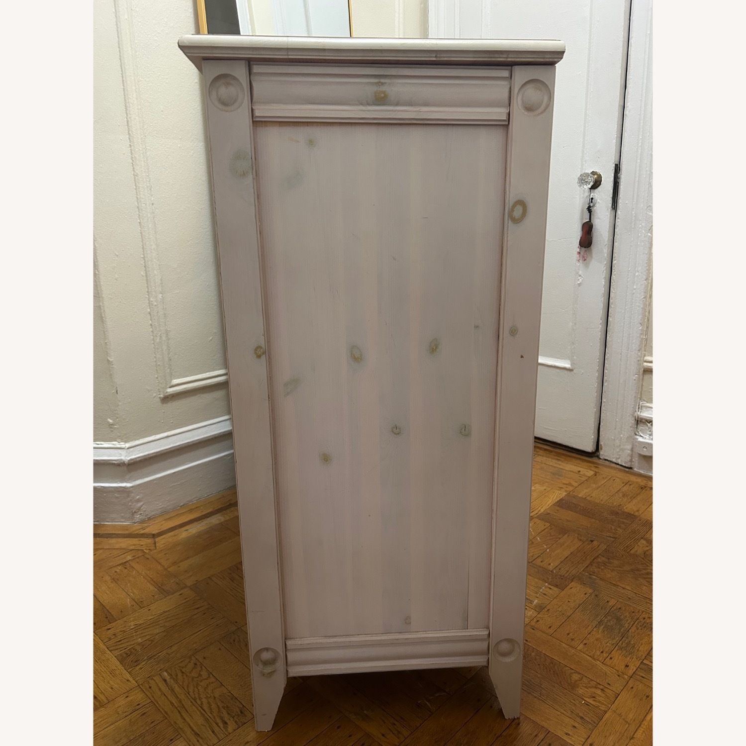 Vintage/Antique Light Gray Solid Wood Dresser - image-3
