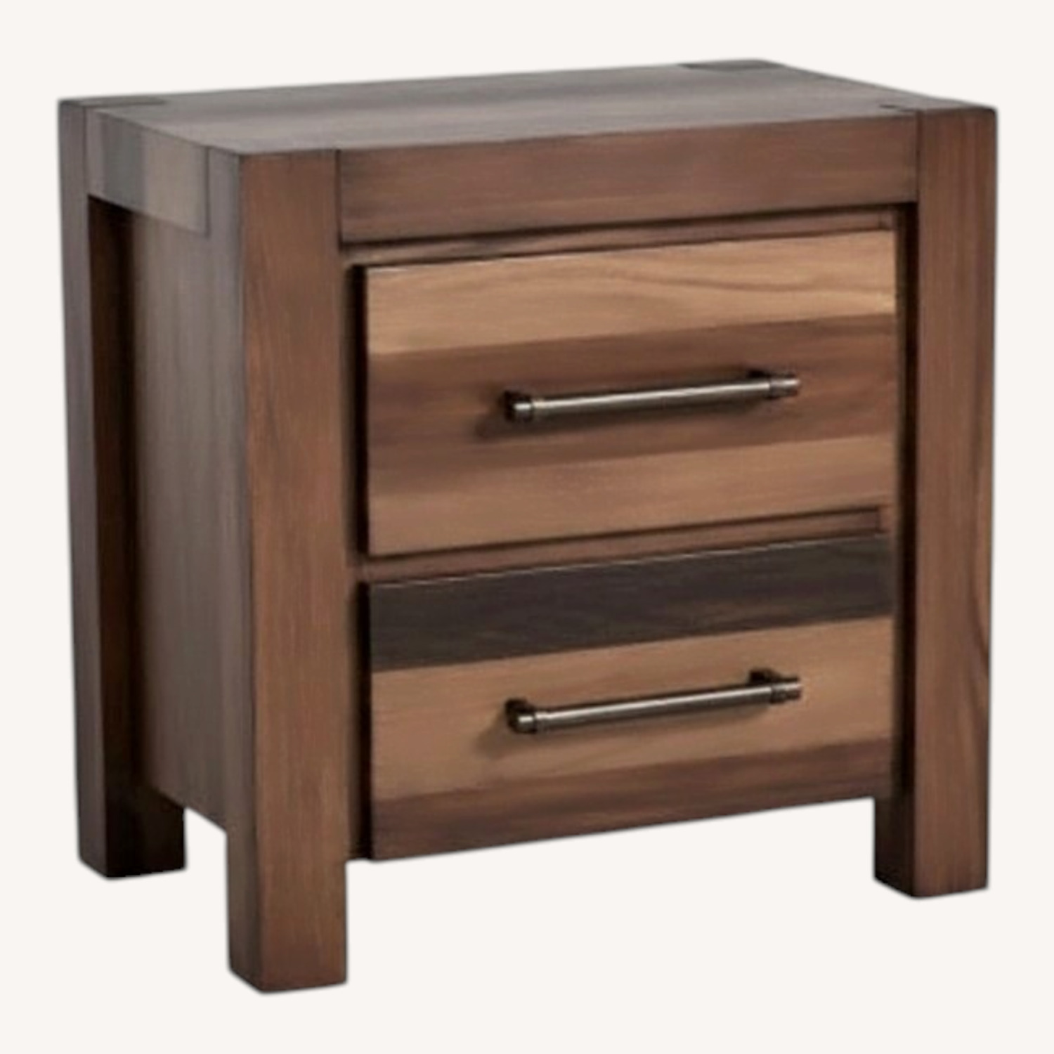 Black Modern Wood Nightstand - image-0