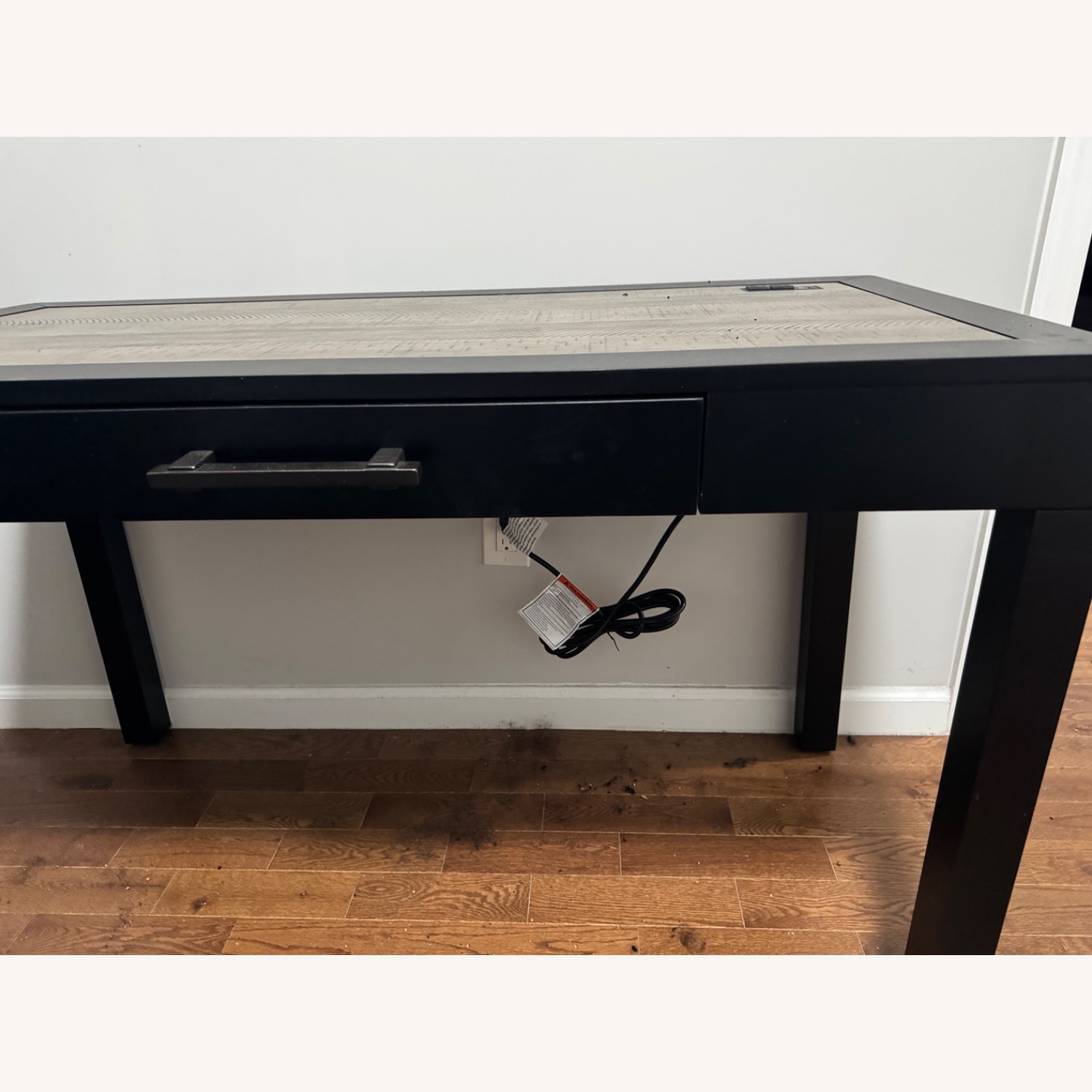 Modern Wood Desk with Drawer - image-3