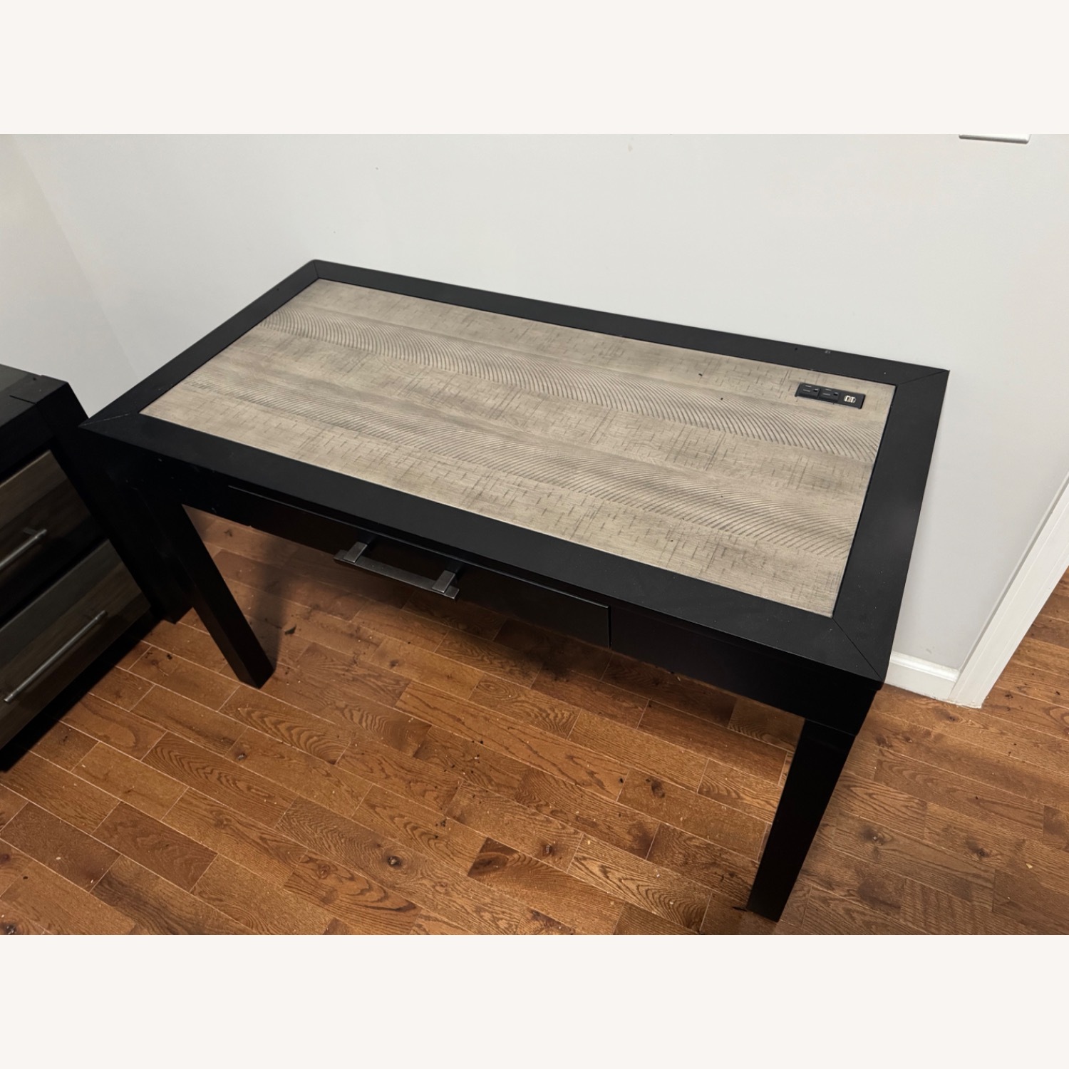 Modern Wood Desk with Drawer - image-1