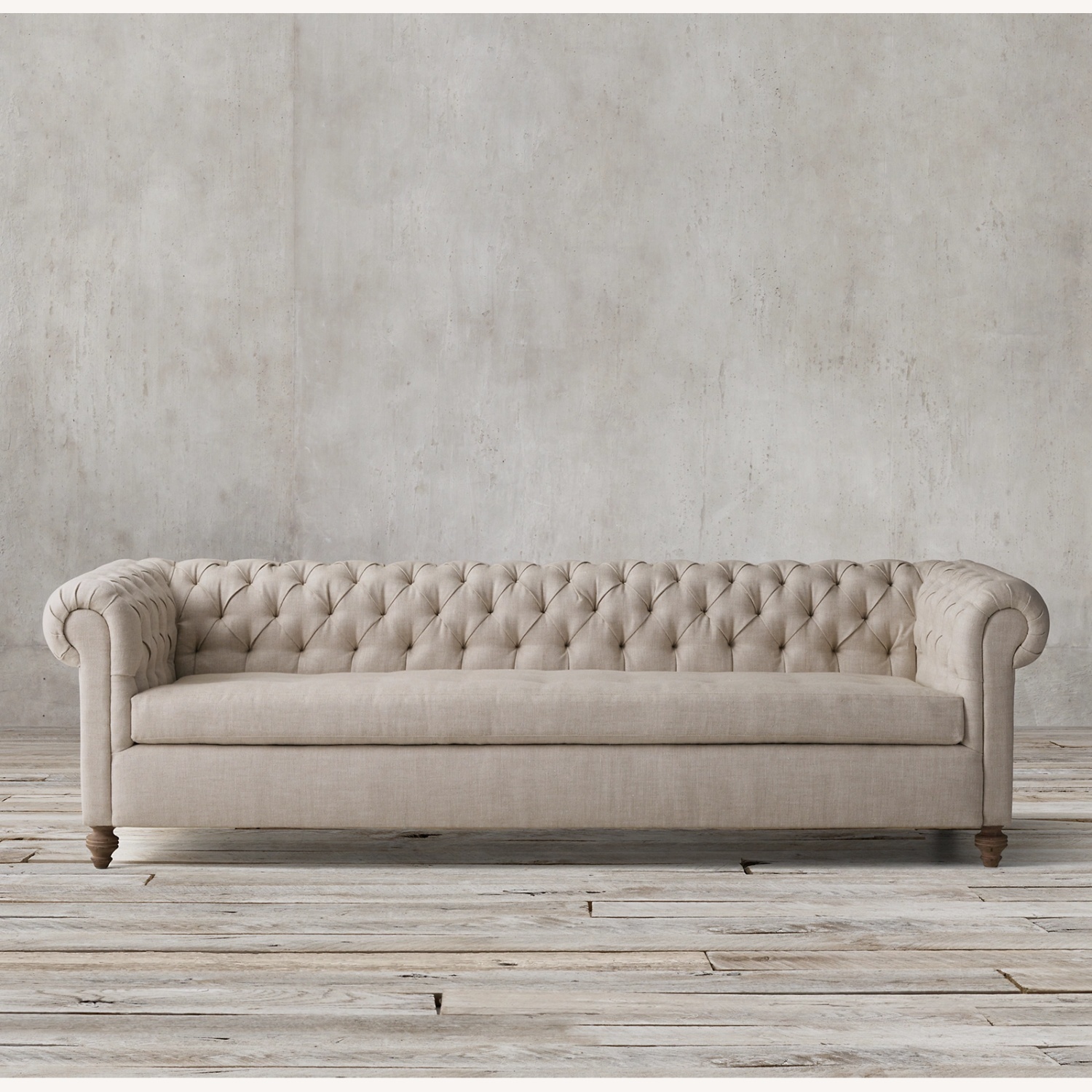 Restoration Hardware 19th C. Chesterfield Upholstered Sofa - image-4