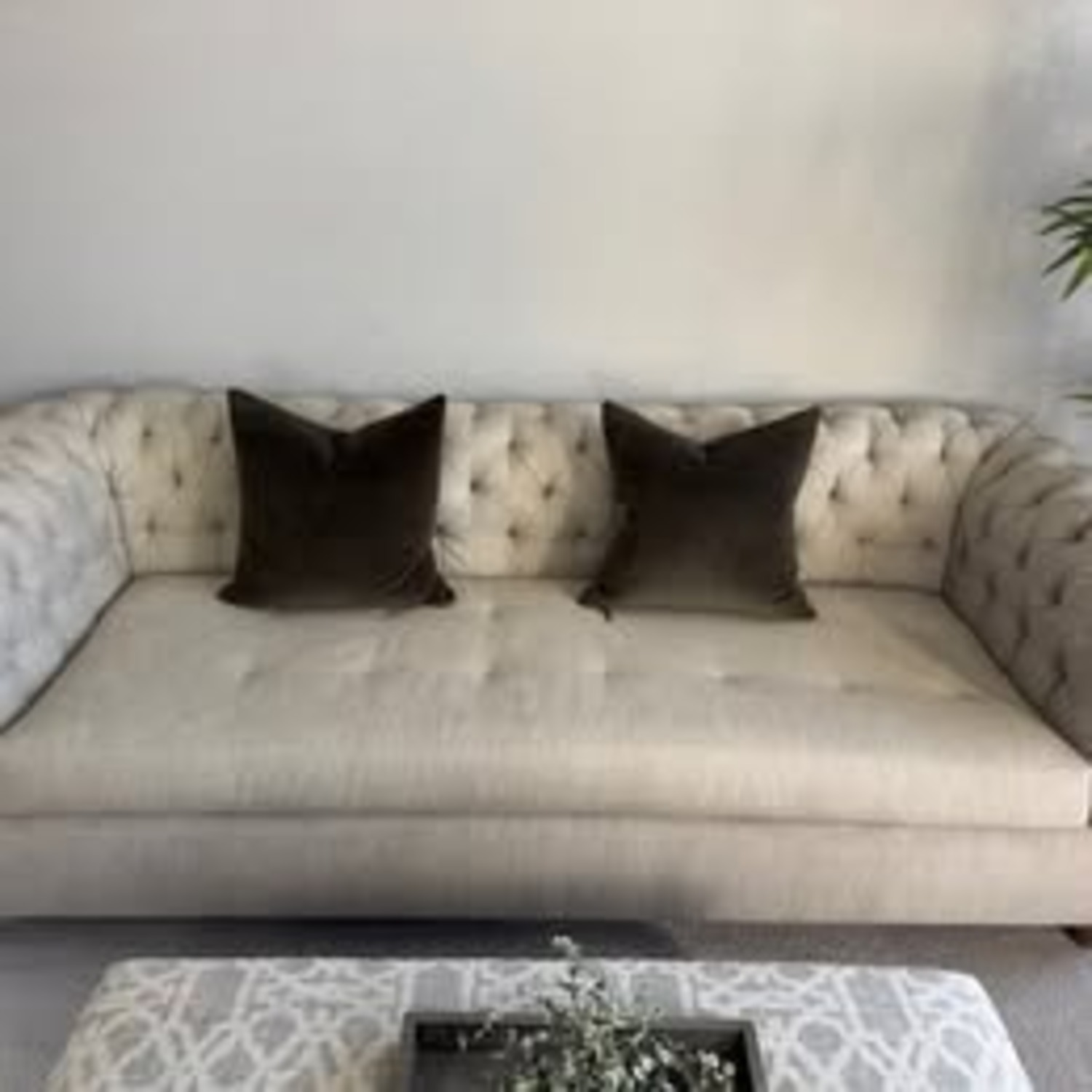 Restoration Hardware 19th C. Chesterfield Upholstered Sofa - image-3