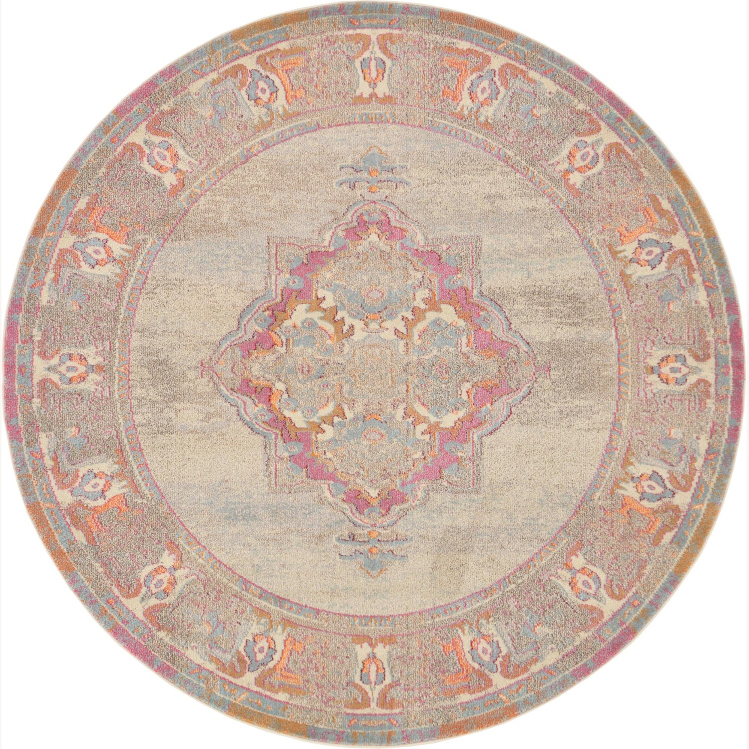 Safavieh Light Blue 8' x 8' Medici Round Rug - image-5