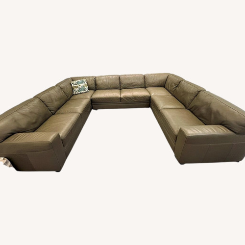 Used Macy's Leather 3+ Piece Sectional for sale on AptDeco