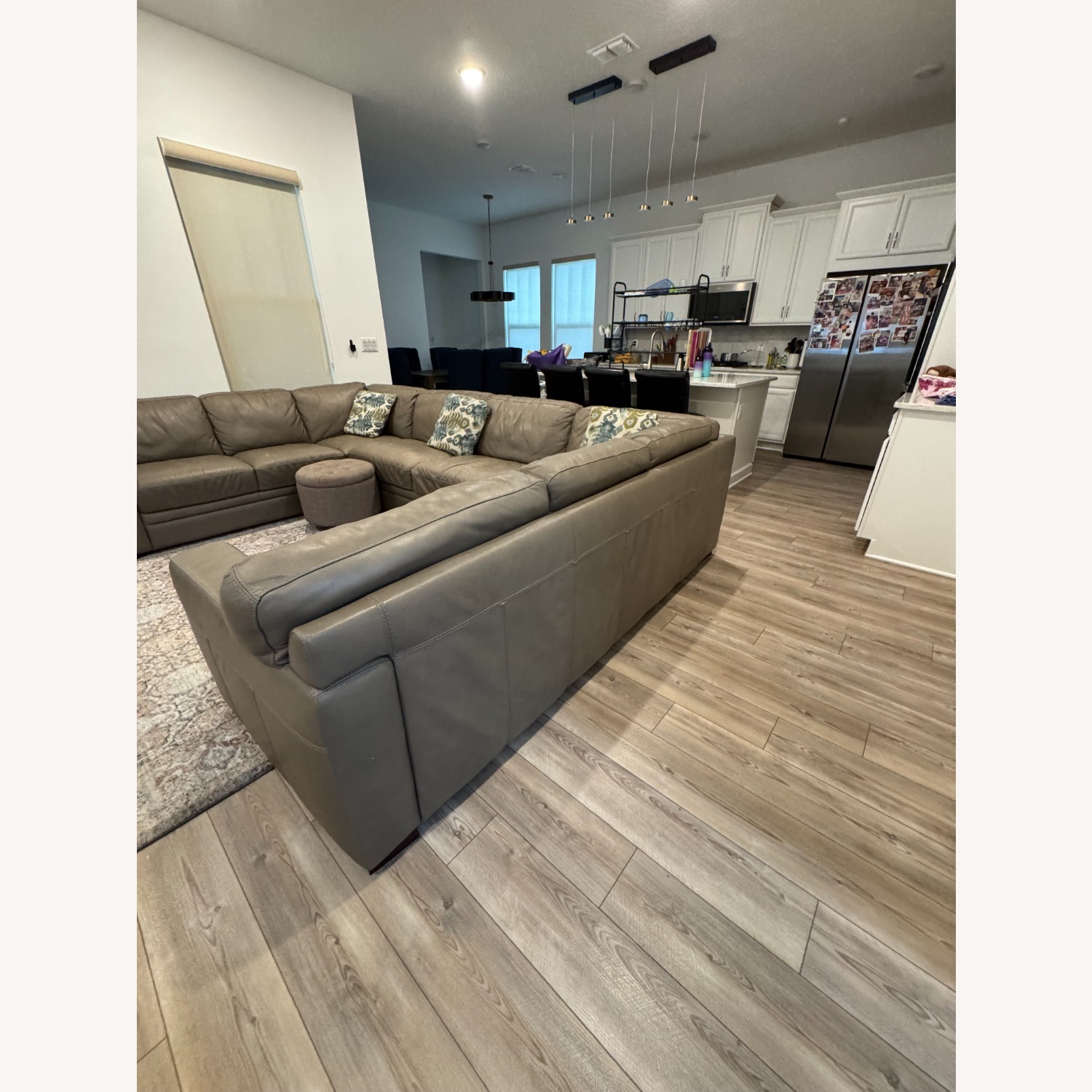 Macy's Leather 3+ Piece Sectional - image-5
