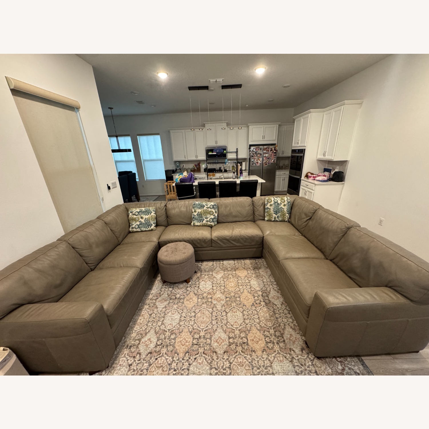 Macy's Leather 3+ Piece Sectional - image-4