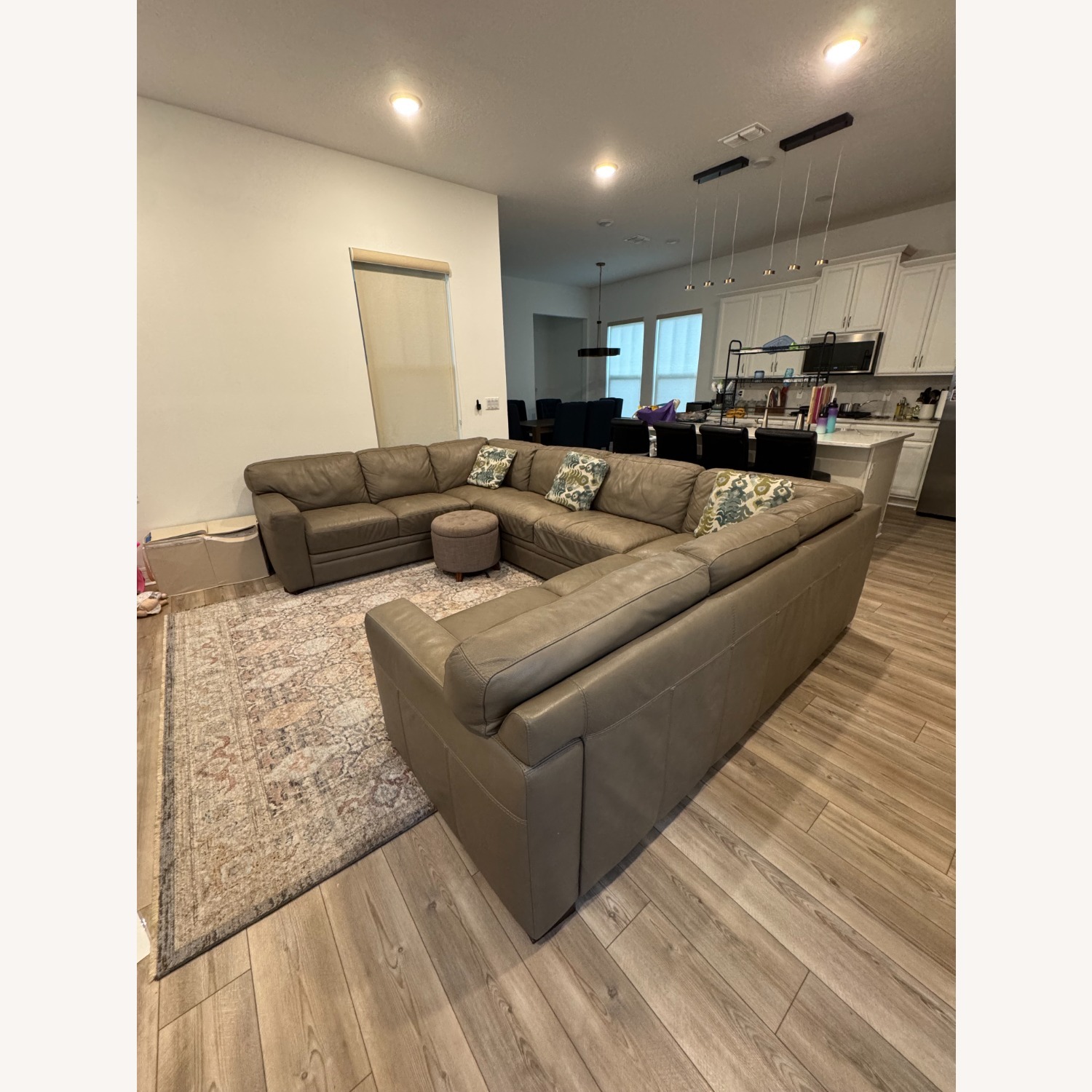 Macy's Leather 3+ Piece Sectional - image-1