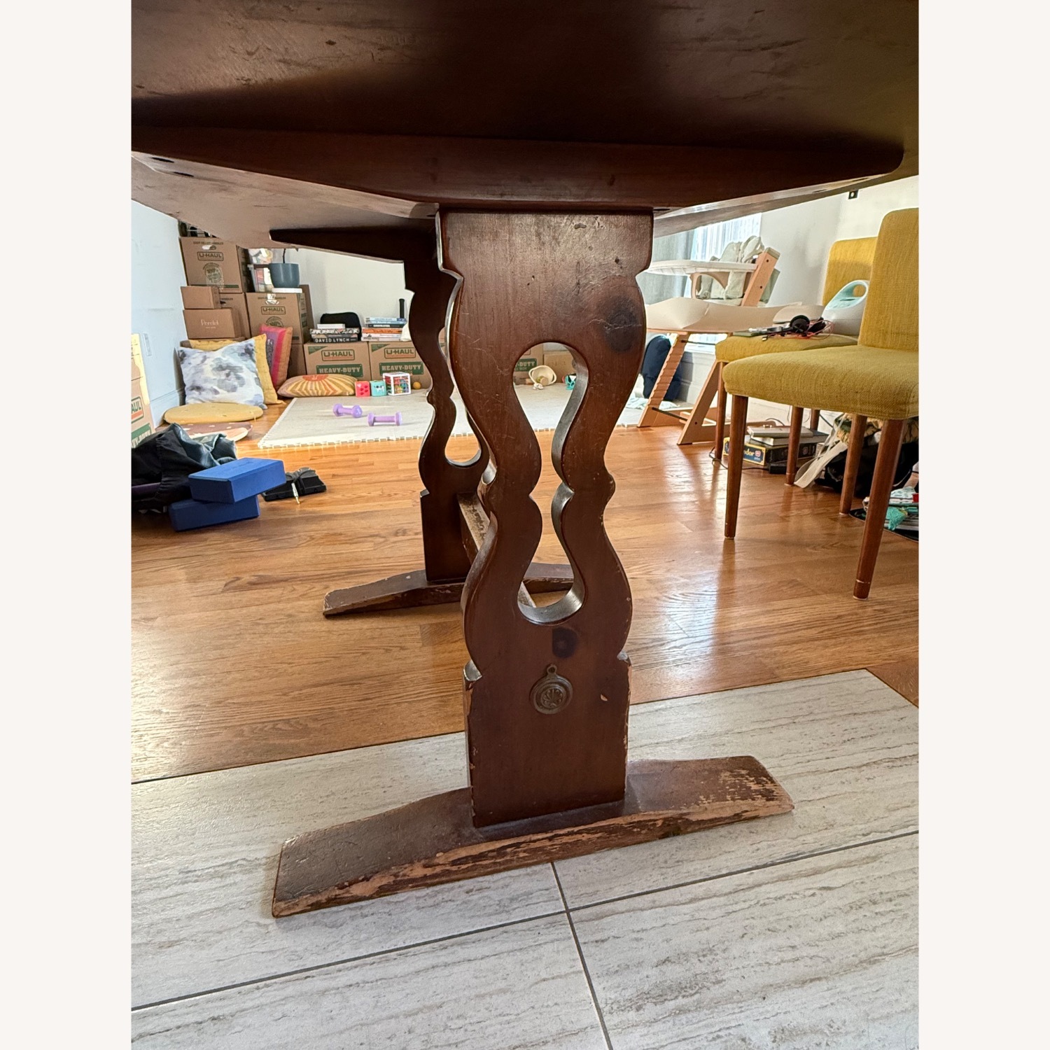 Antique Pine Dining Table - Pine Shop Original - image-7