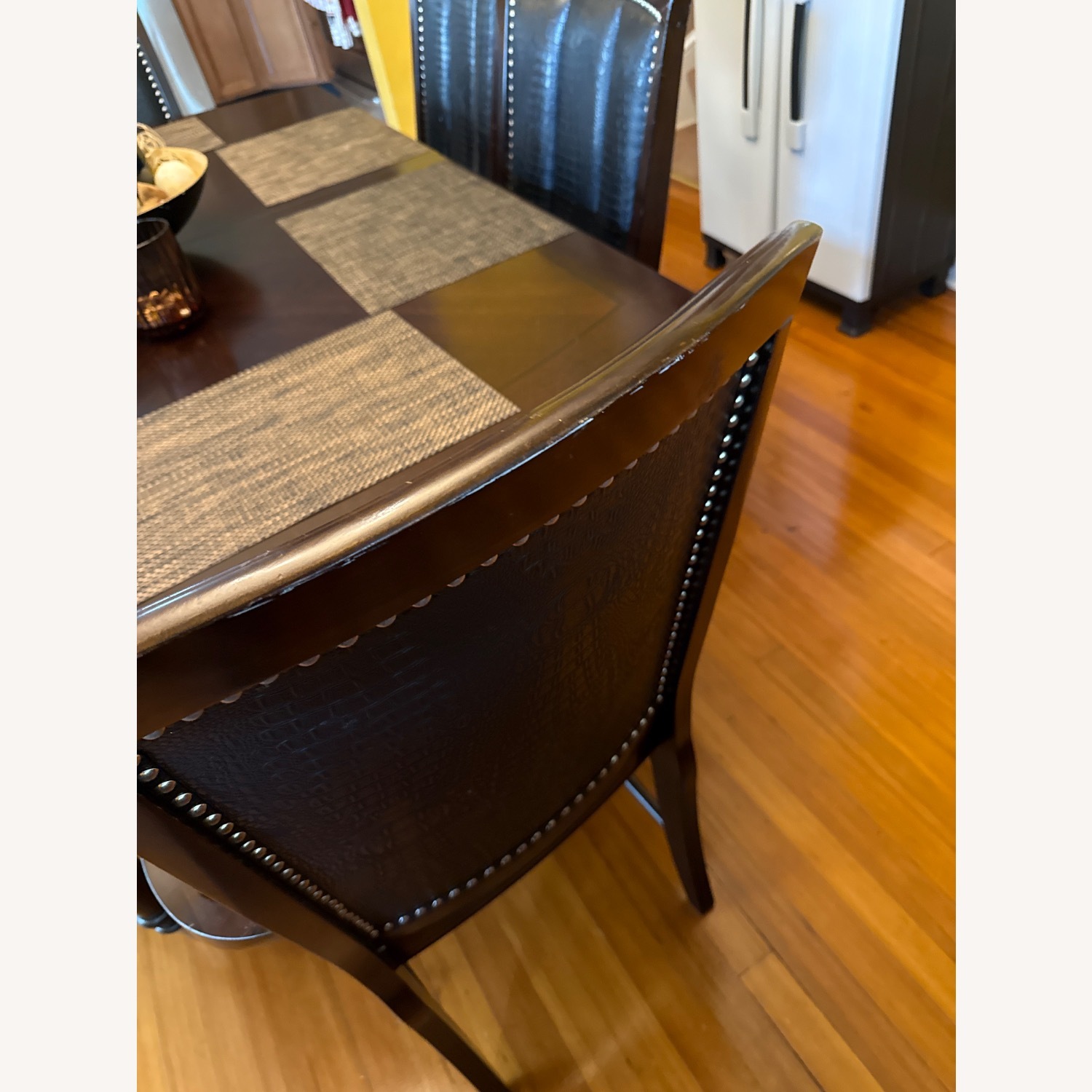 Dark Brown Wood Dining Table - image-2