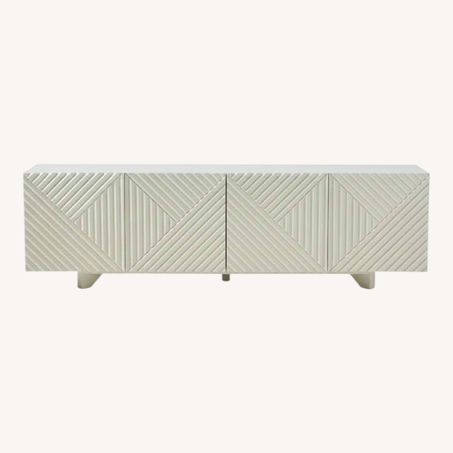 West Elm White Rosanna Ceravolo Media Console (68") - image-0