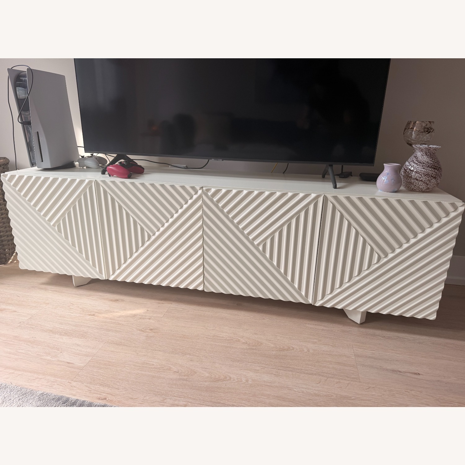 West Elm White Rosanna Ceravolo Media Console (68") - image-2