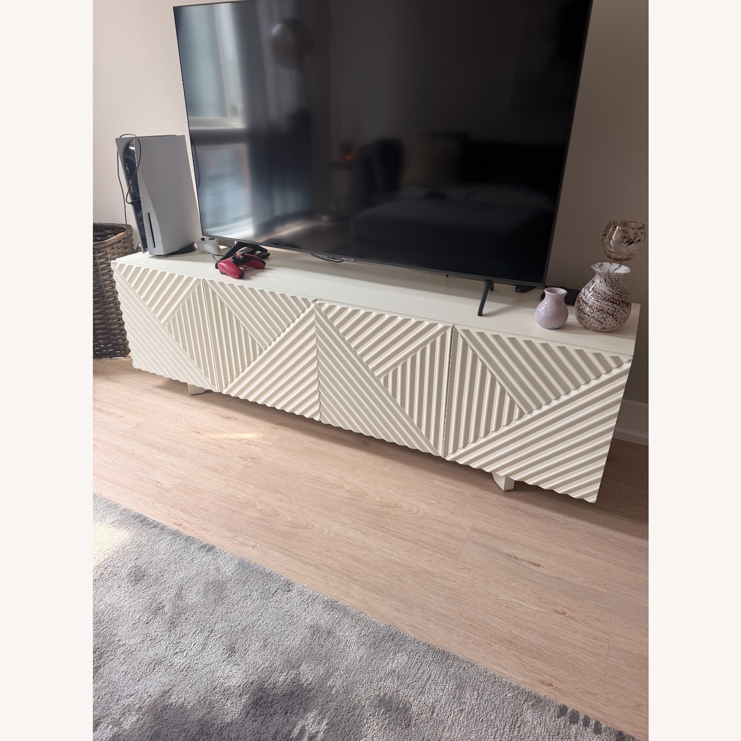 West Elm White Rosanna Ceravolo Media Console (68") - image-3