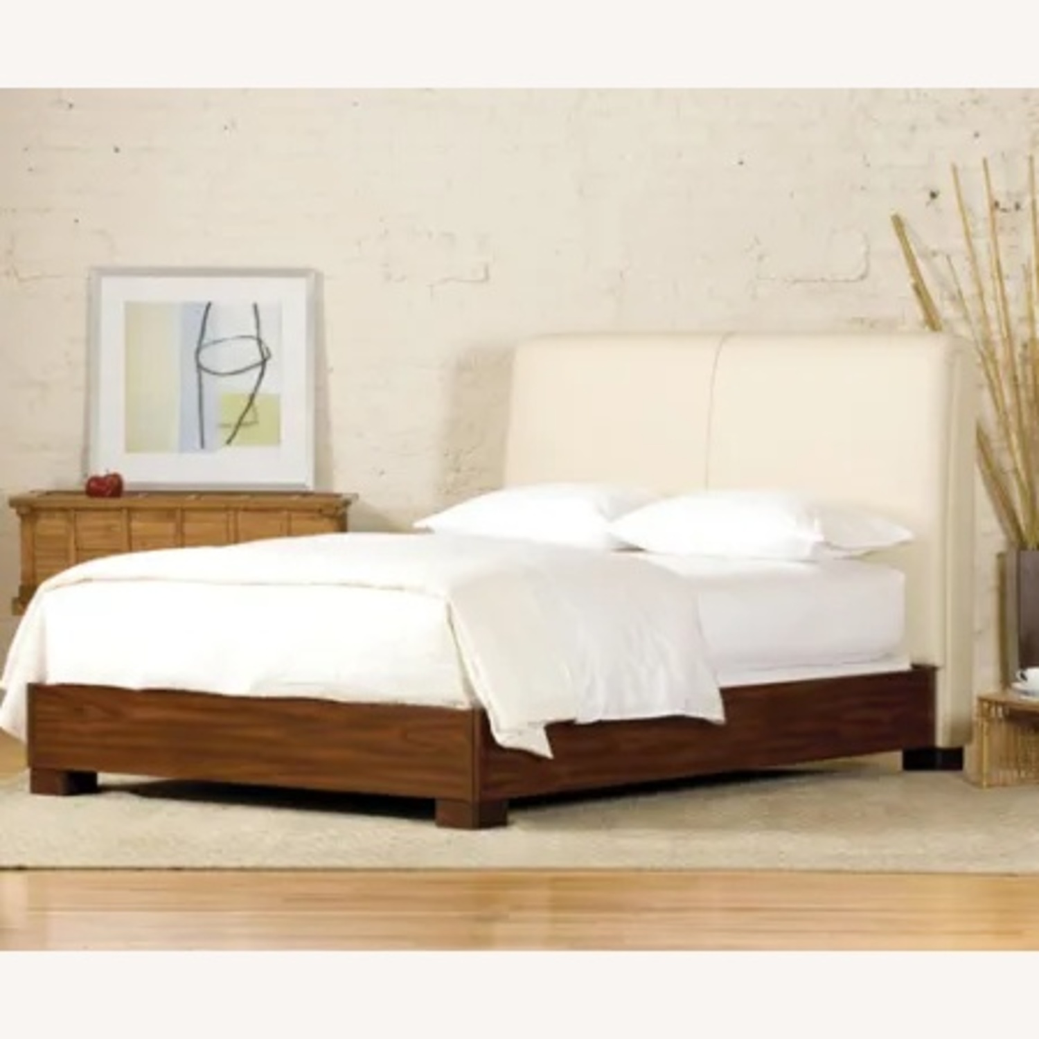 Leather and Mahogany Bed - image-4