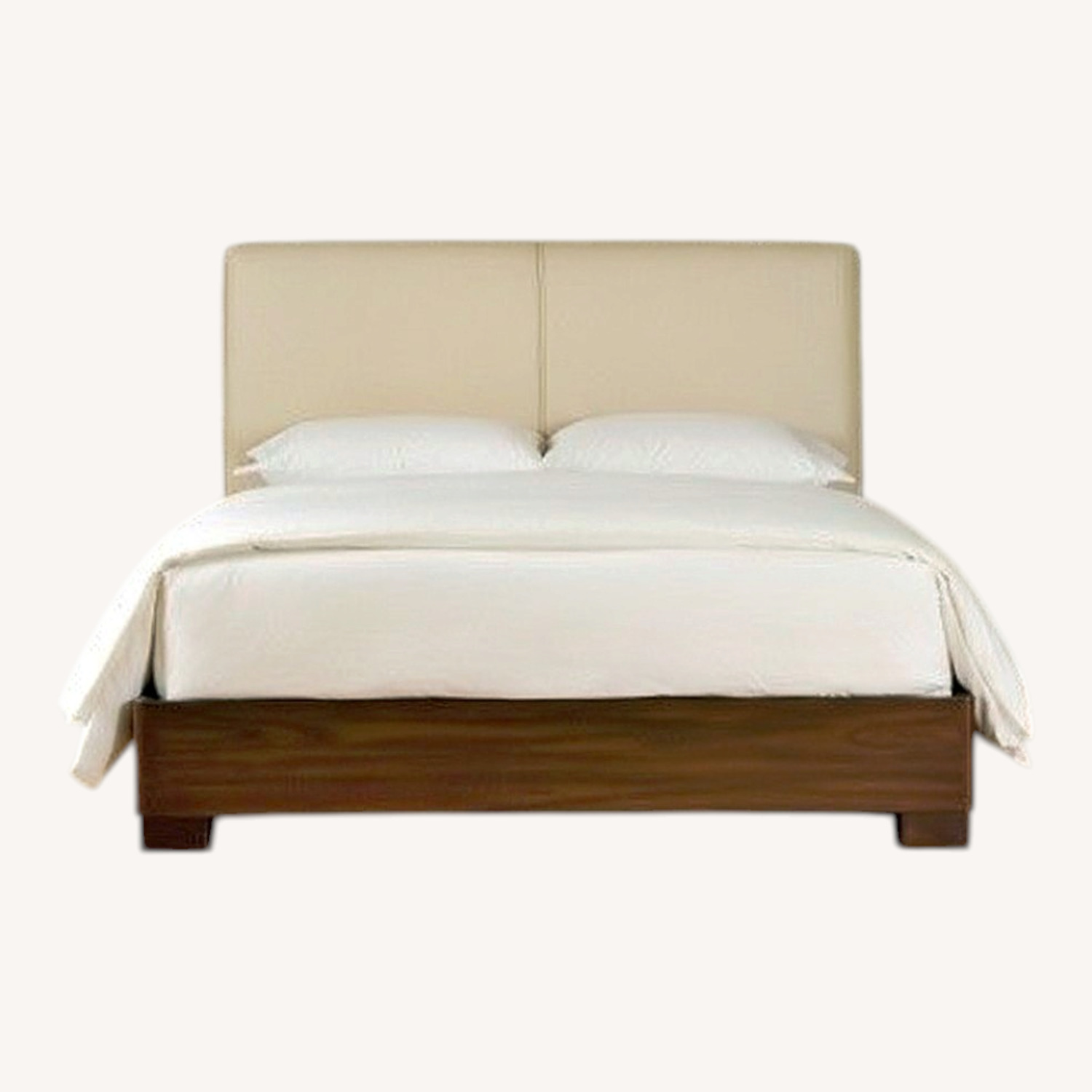 Leather and Mahogany Bed - image-0