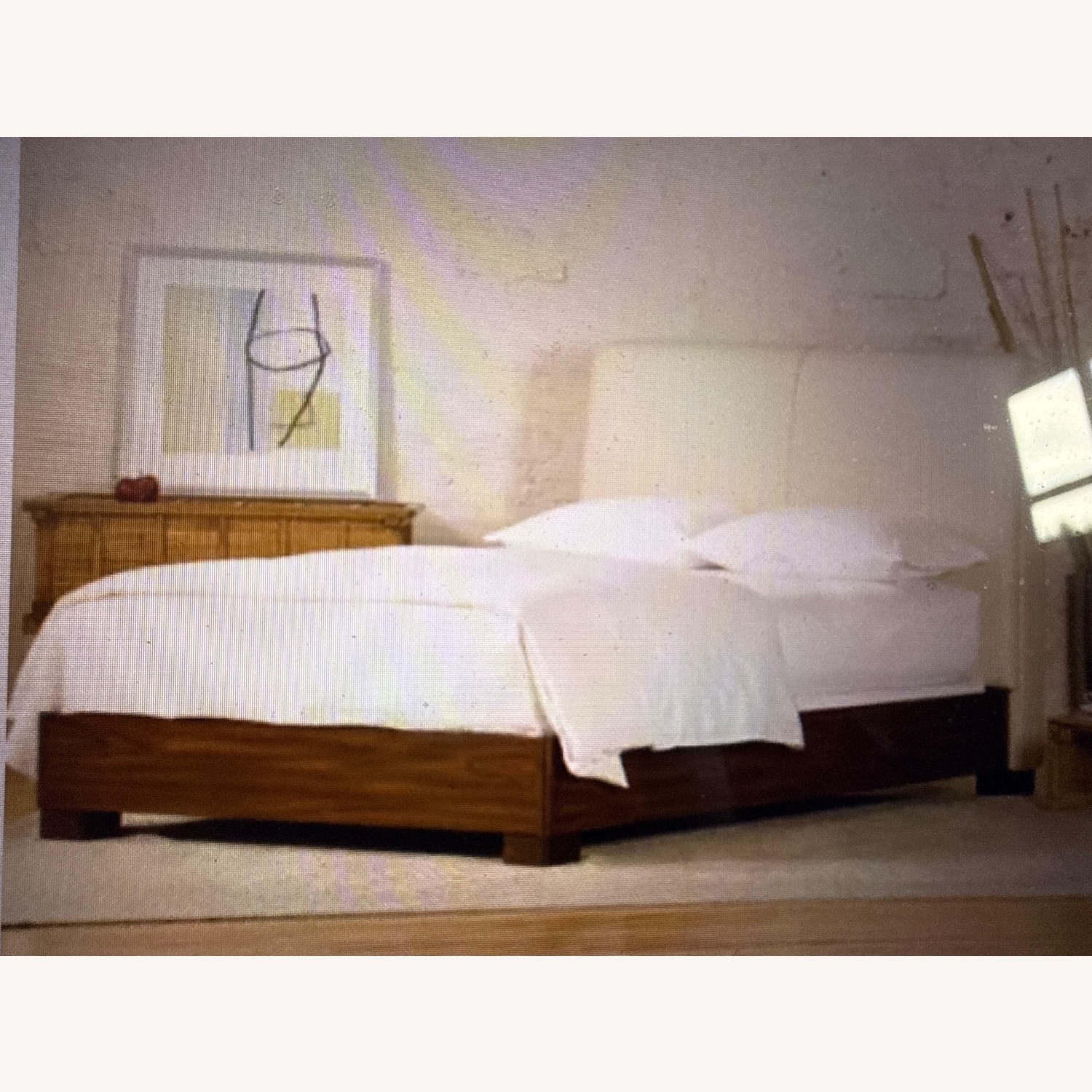 Leather and Mahogany Bed - image-3