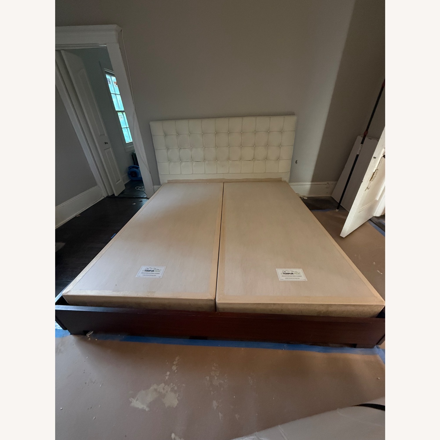 Leather and Mahogany Bed - image-2