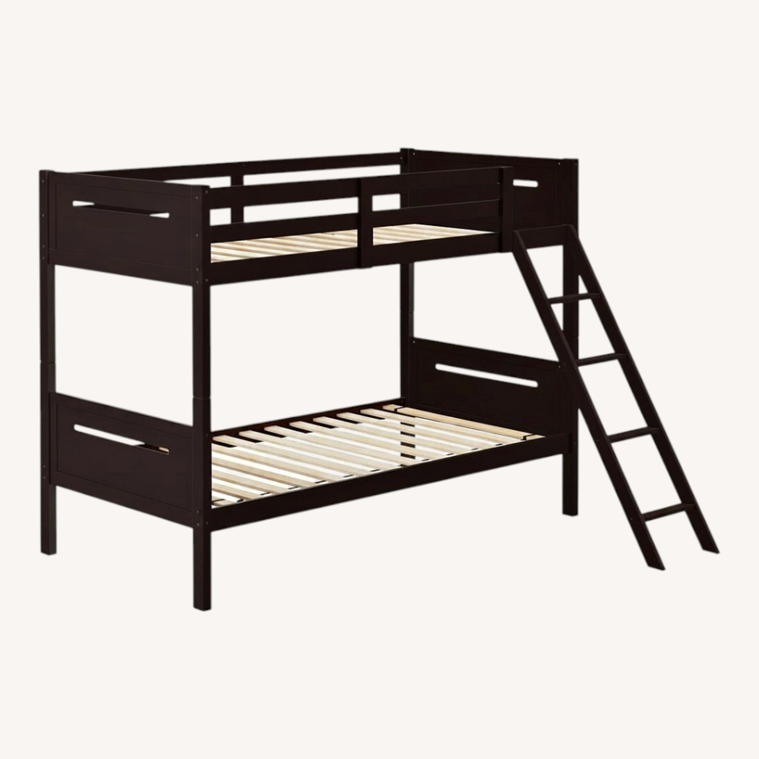 Coaster Fine Furniture Dark Brown Wood Bunk Bed - image-0