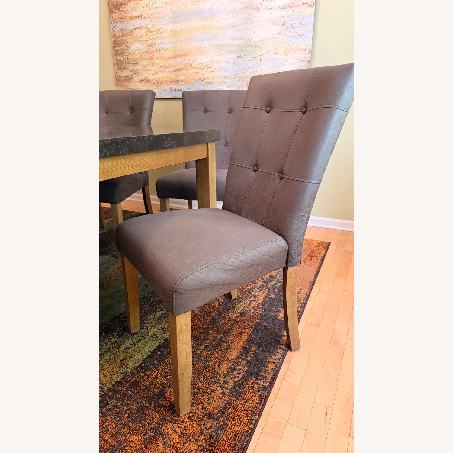 Raymour & Flanigan Dark Gray Dining Table - image-3