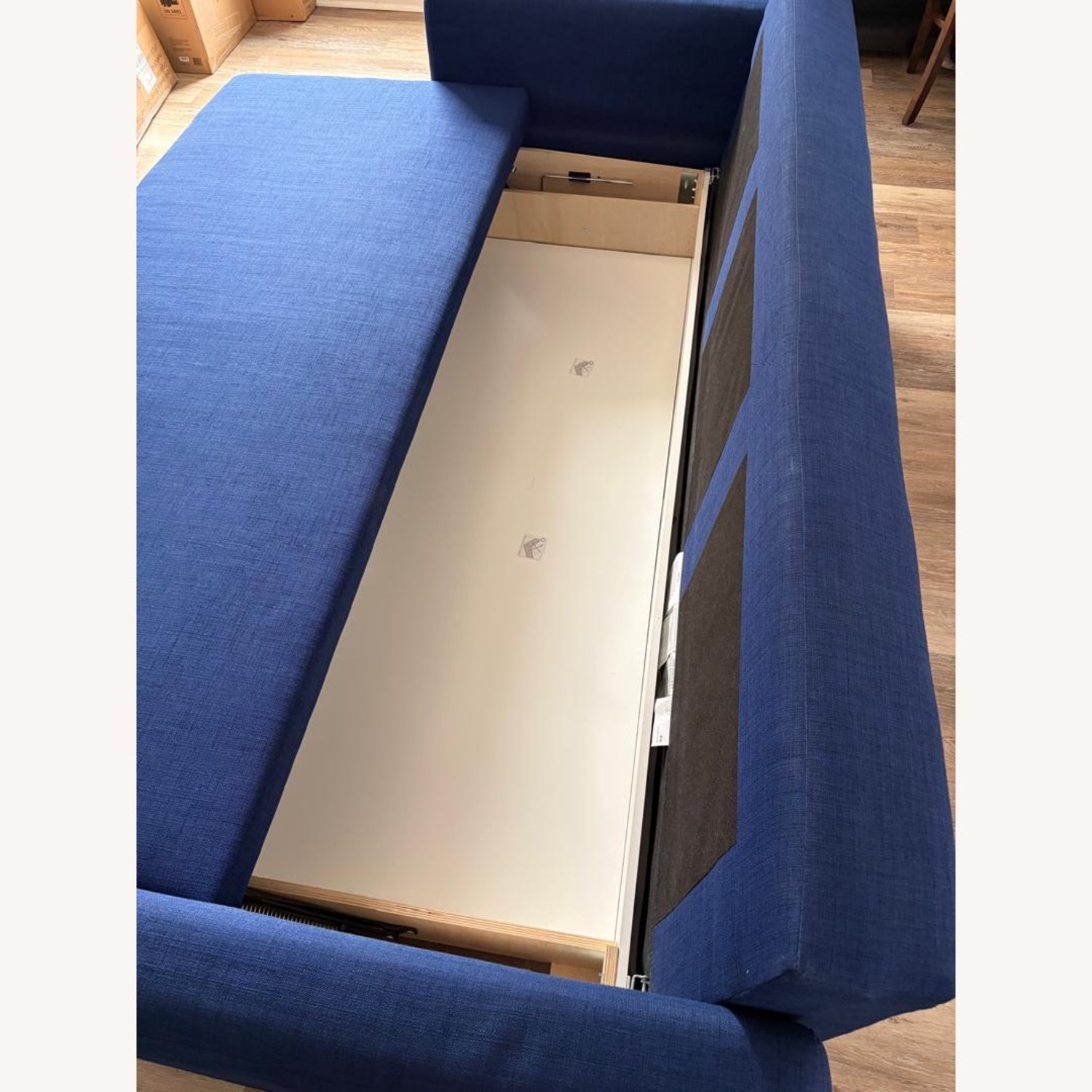 IKEA FRIHETEN Blue Fabric 3+ Seater Sofa - image-5
