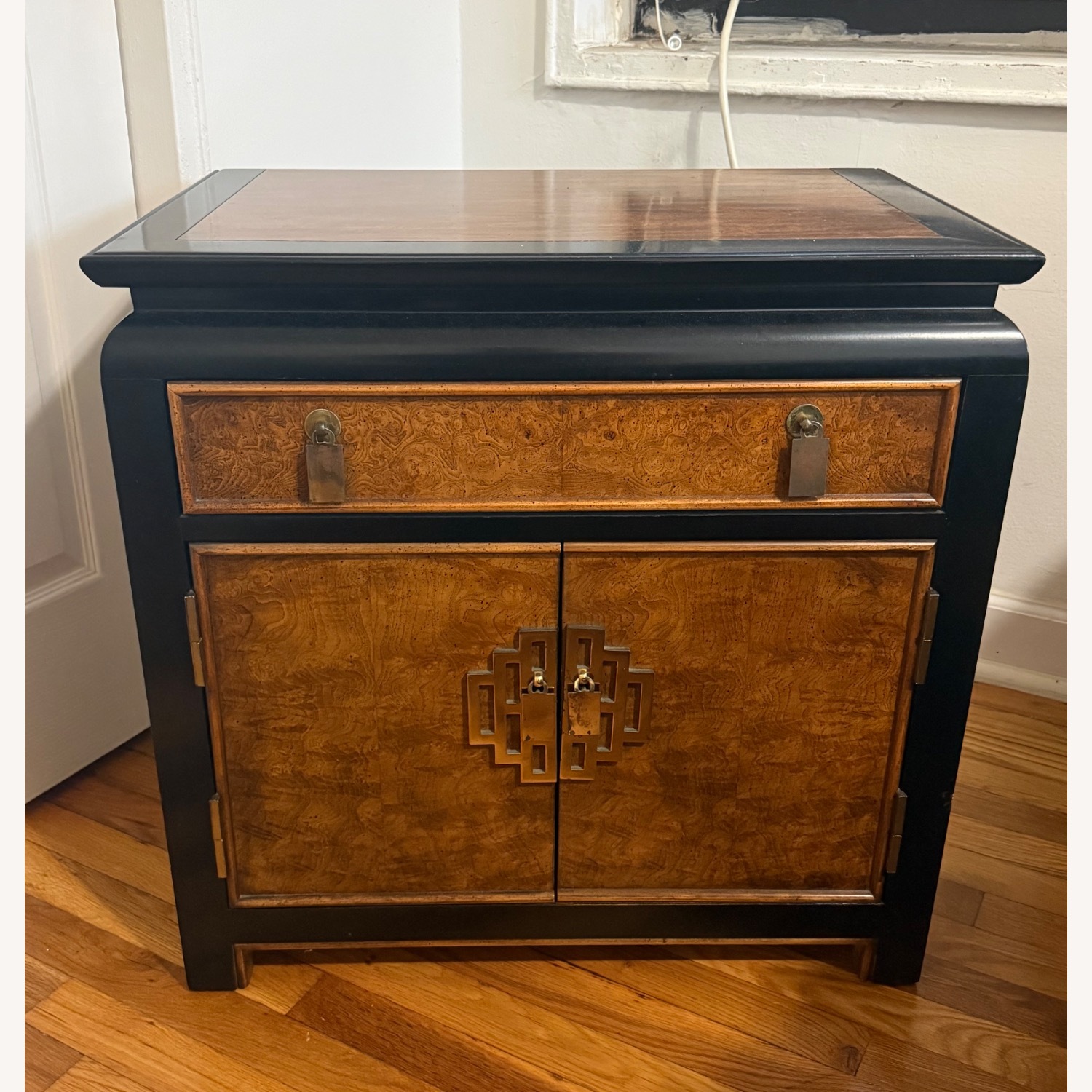 Vintage/Antique Finds Dark Brown Wood Side Table - image-1
