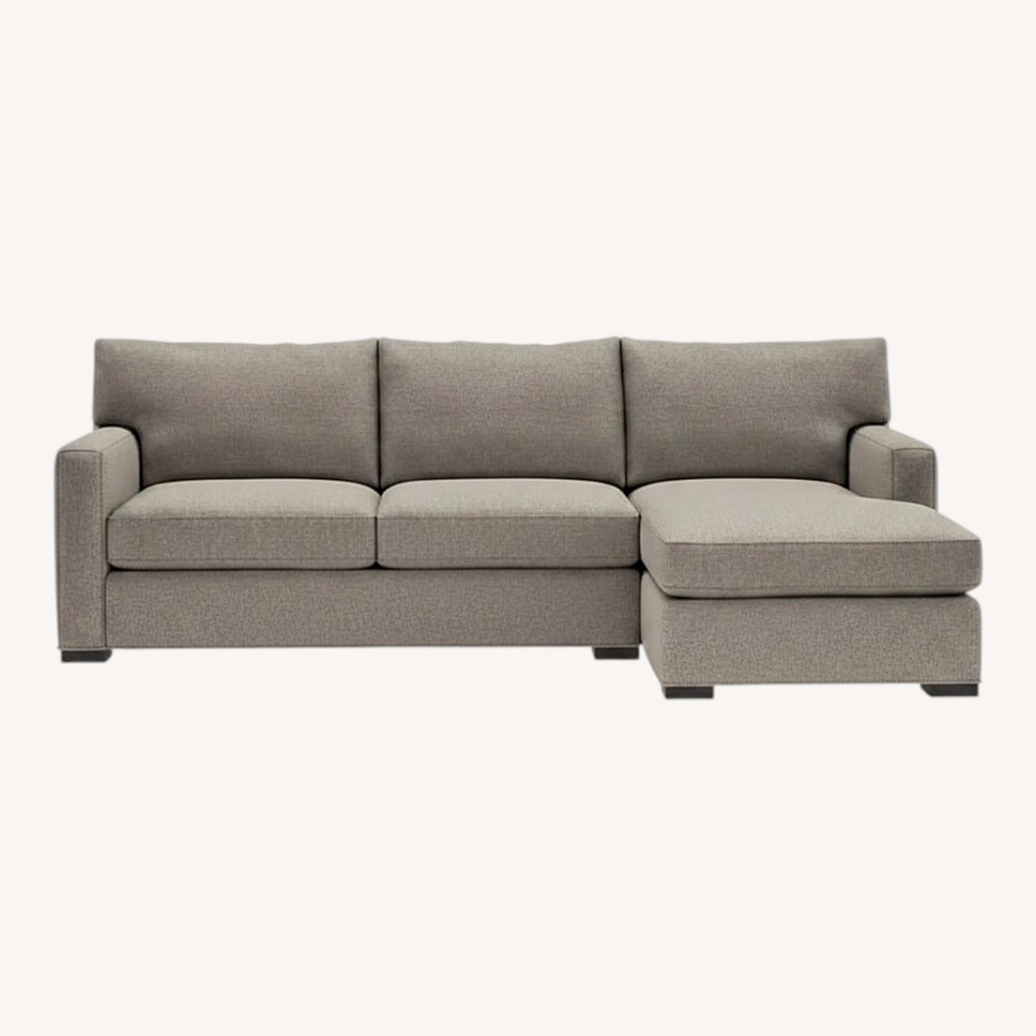 Crate & Barrel Axis Blue Fabric 2 Piece Sectional - image-0