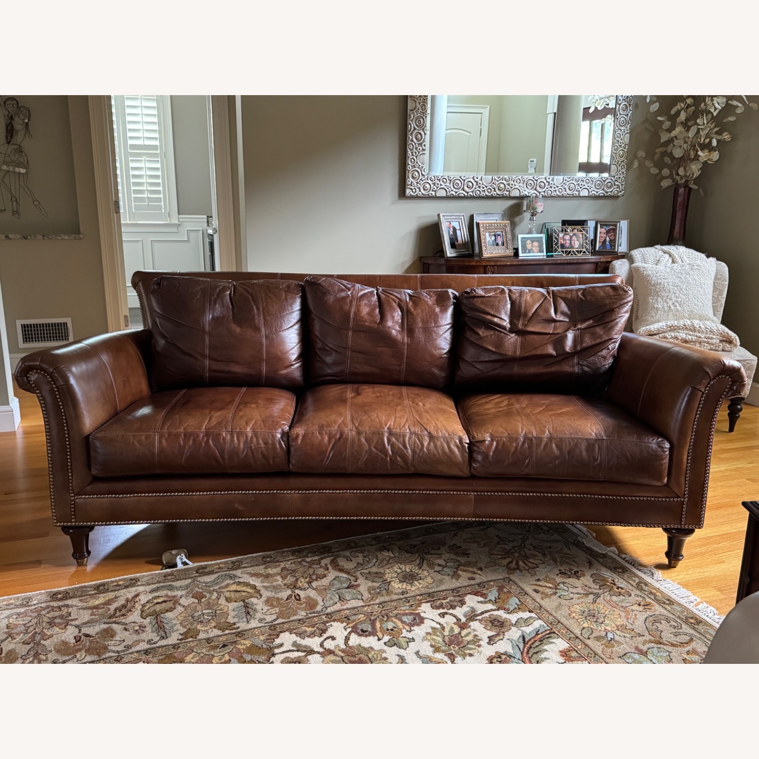 Ferguson Copeland Leather Couch - image-1