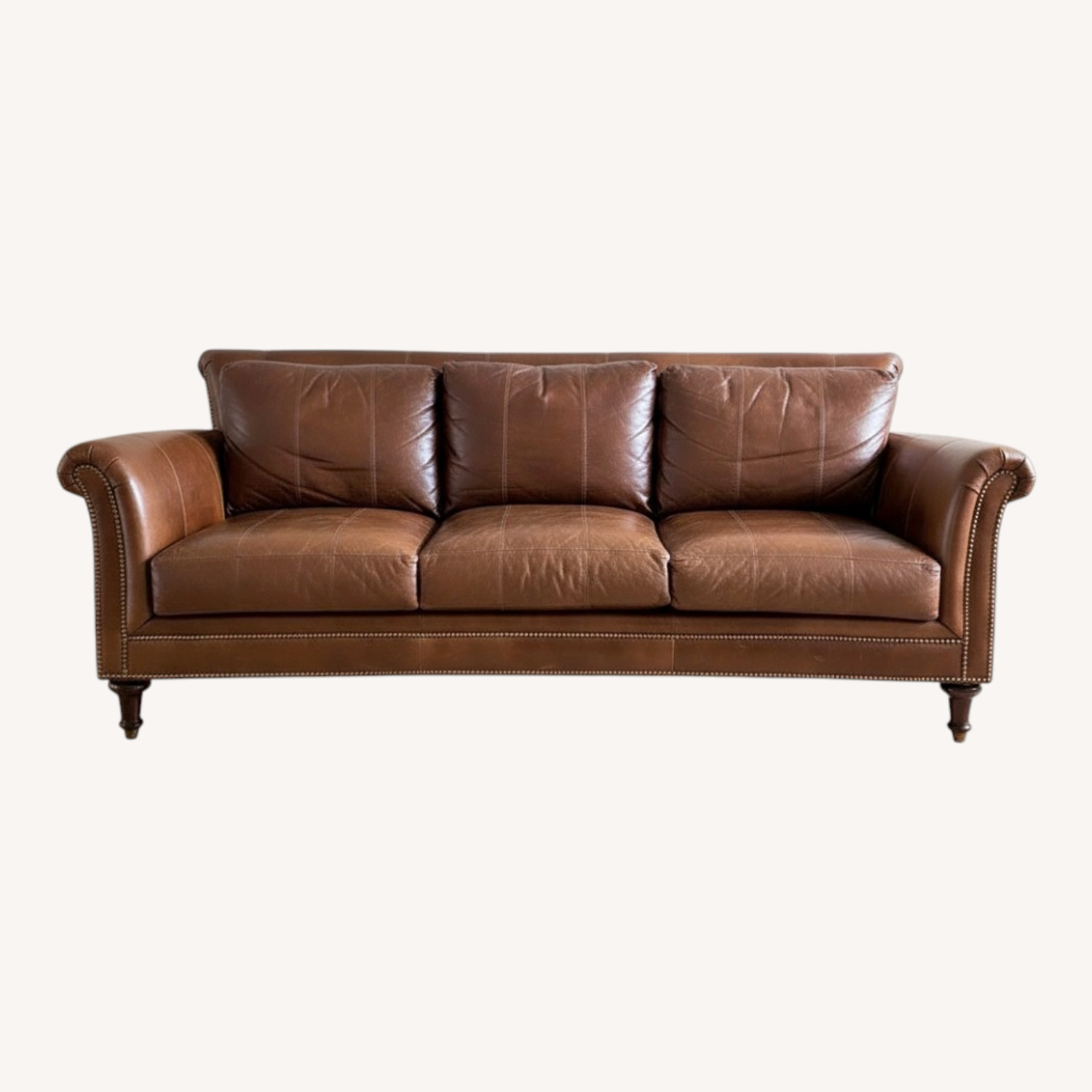 Ferguson Copeland Leather Couch - image-0