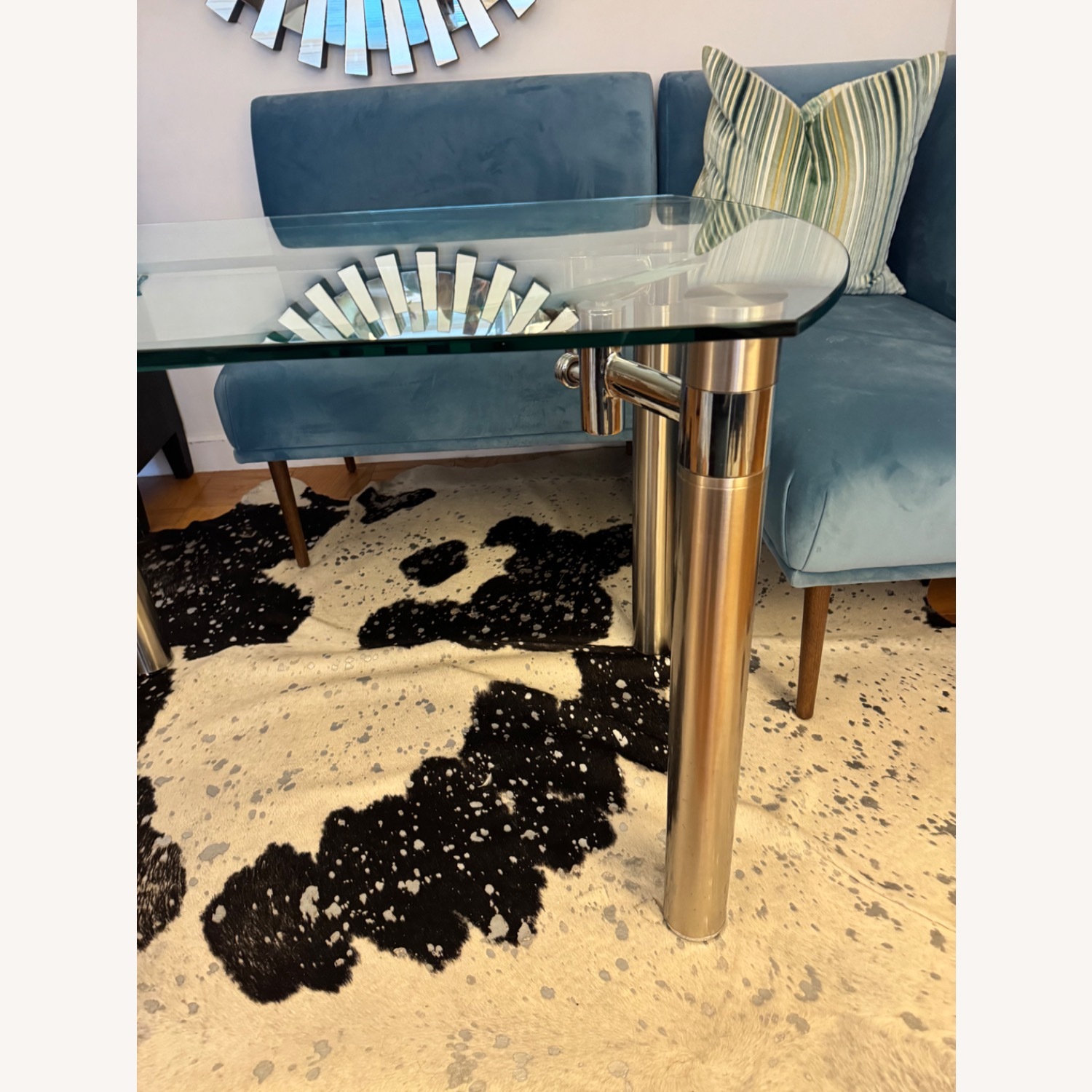 Macy's Expandable Glass Dining Table - image-3