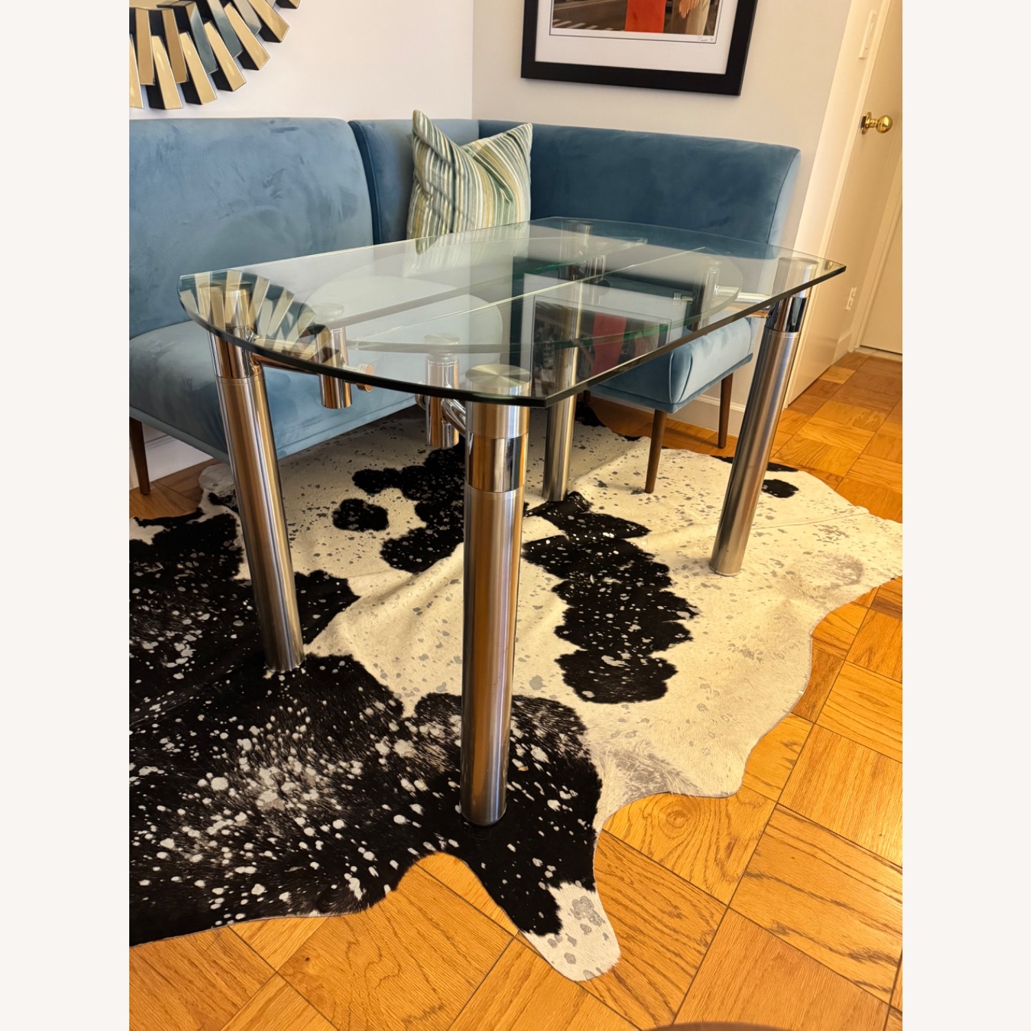 Macy's Expandable Glass Dining Table - image-2