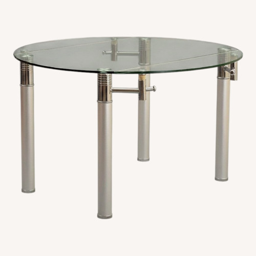 Used Macy's Expandable Glass Dining Table for sale on AptDeco