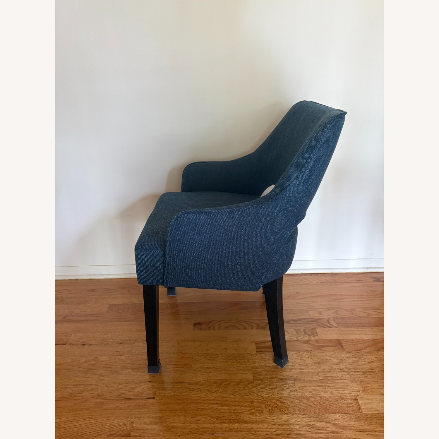 Blue Linen Dining Chairs (4) - image-3