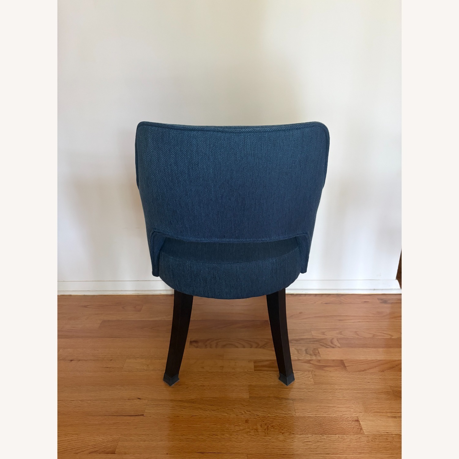Blue Linen Dining Chairs (4) - image-4