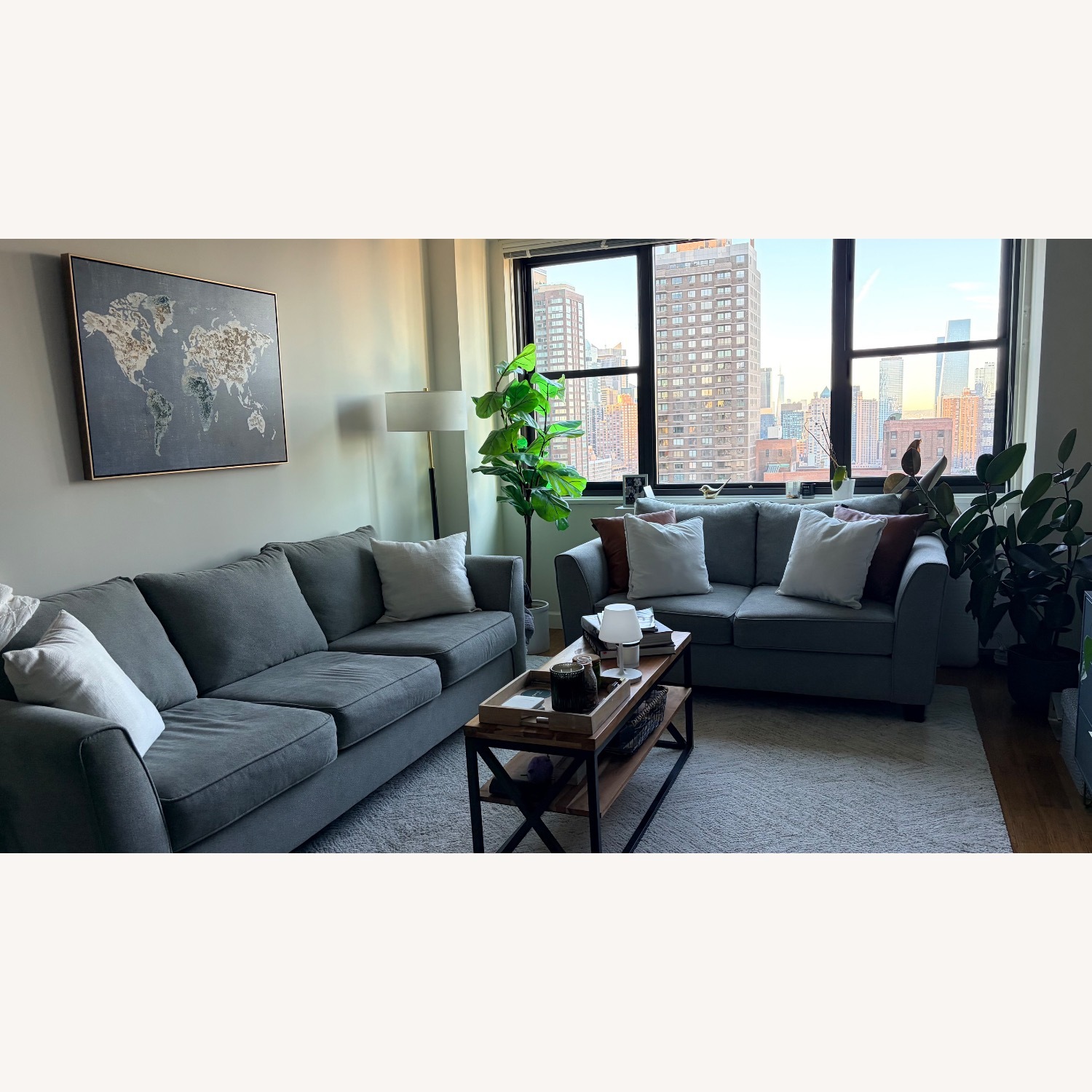 Raymour & Flanigan Diane Gray Sofa - image-2