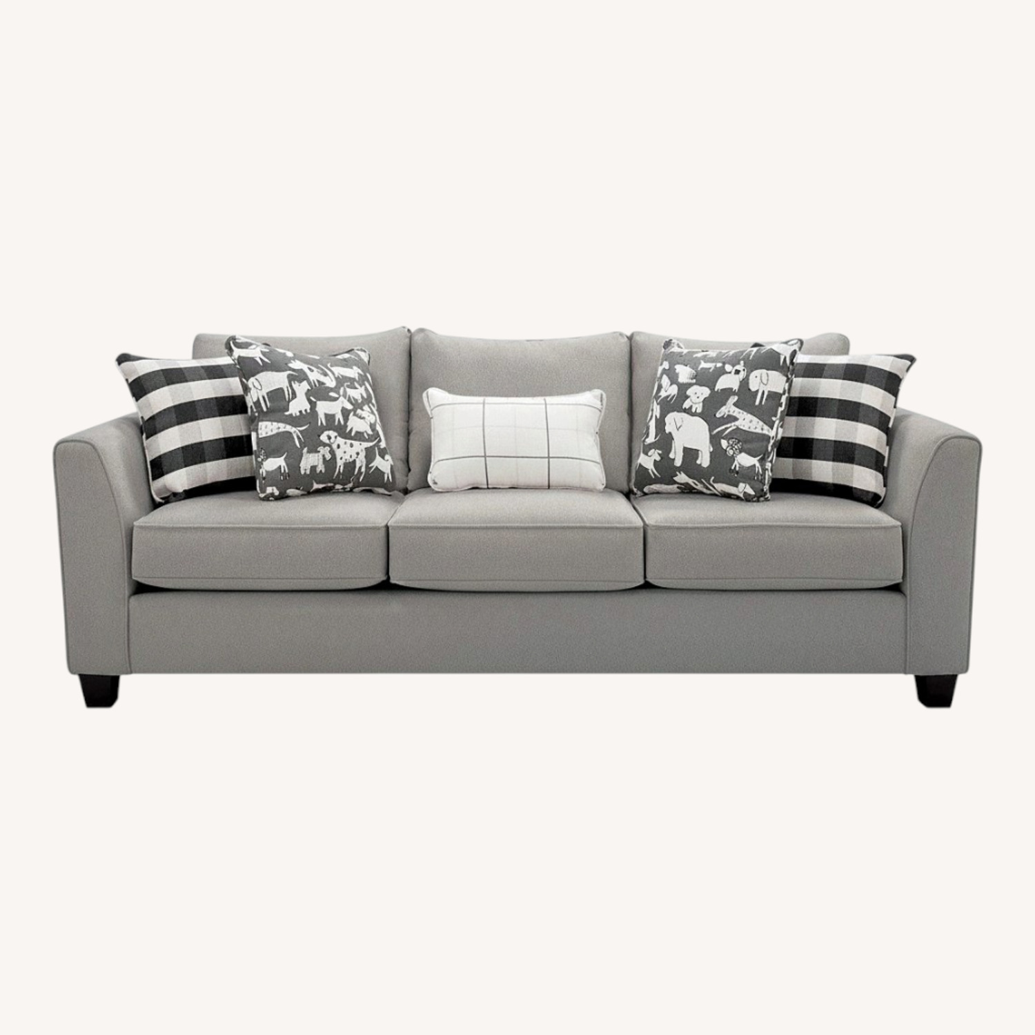 Raymour & Flanigan Diane Gray Sofa - image-0