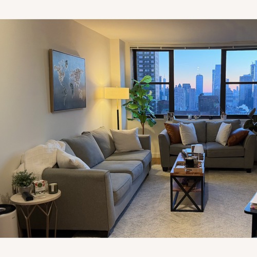 Used Raymour & Flanigan Diane Gray Sofa for sale on AptDeco