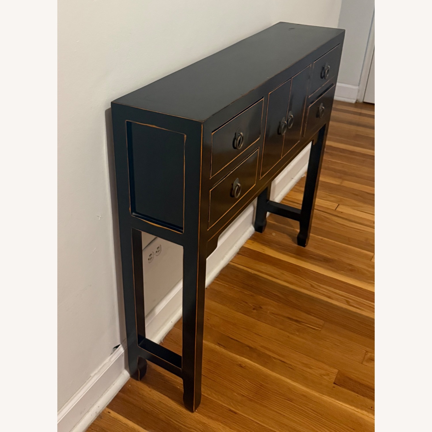 Solid Wood/Black Lacquer Side/Accent Table - image-5