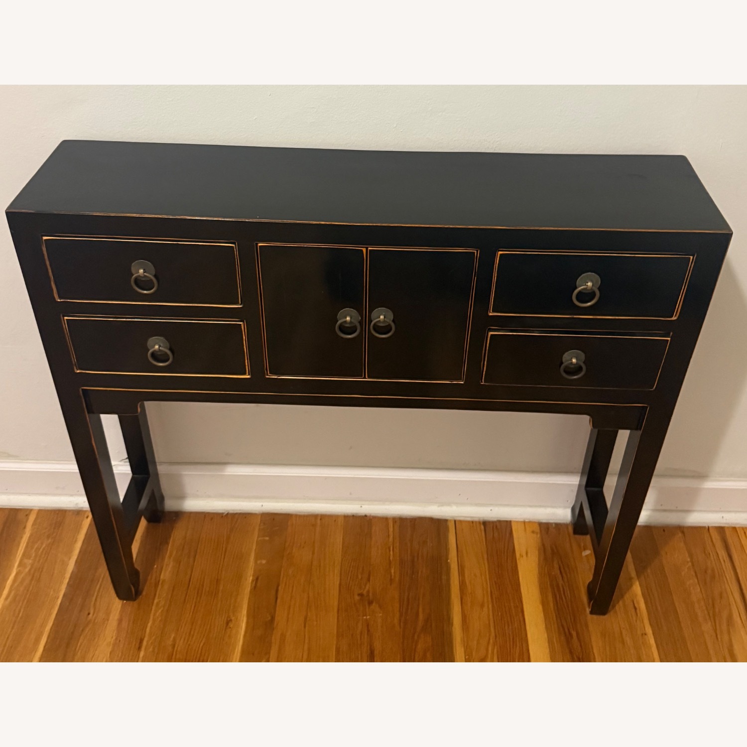 Solid Wood/Black Lacquer Side/Accent Table - image-9