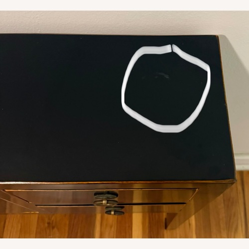 Used Solid Wood/Black Lacquer Side/Accent Table  for sale on AptDeco
