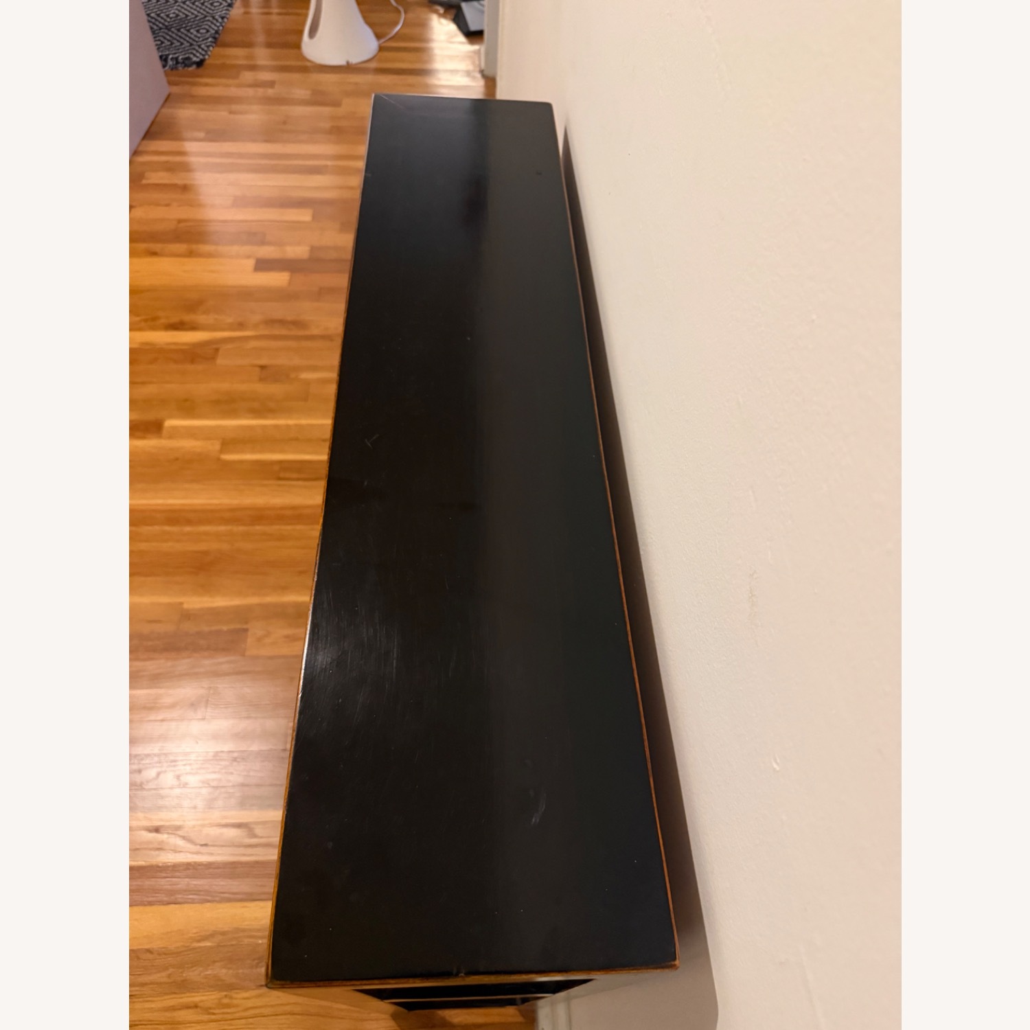 Solid Wood/Black Lacquer Side/Accent Table - image-4