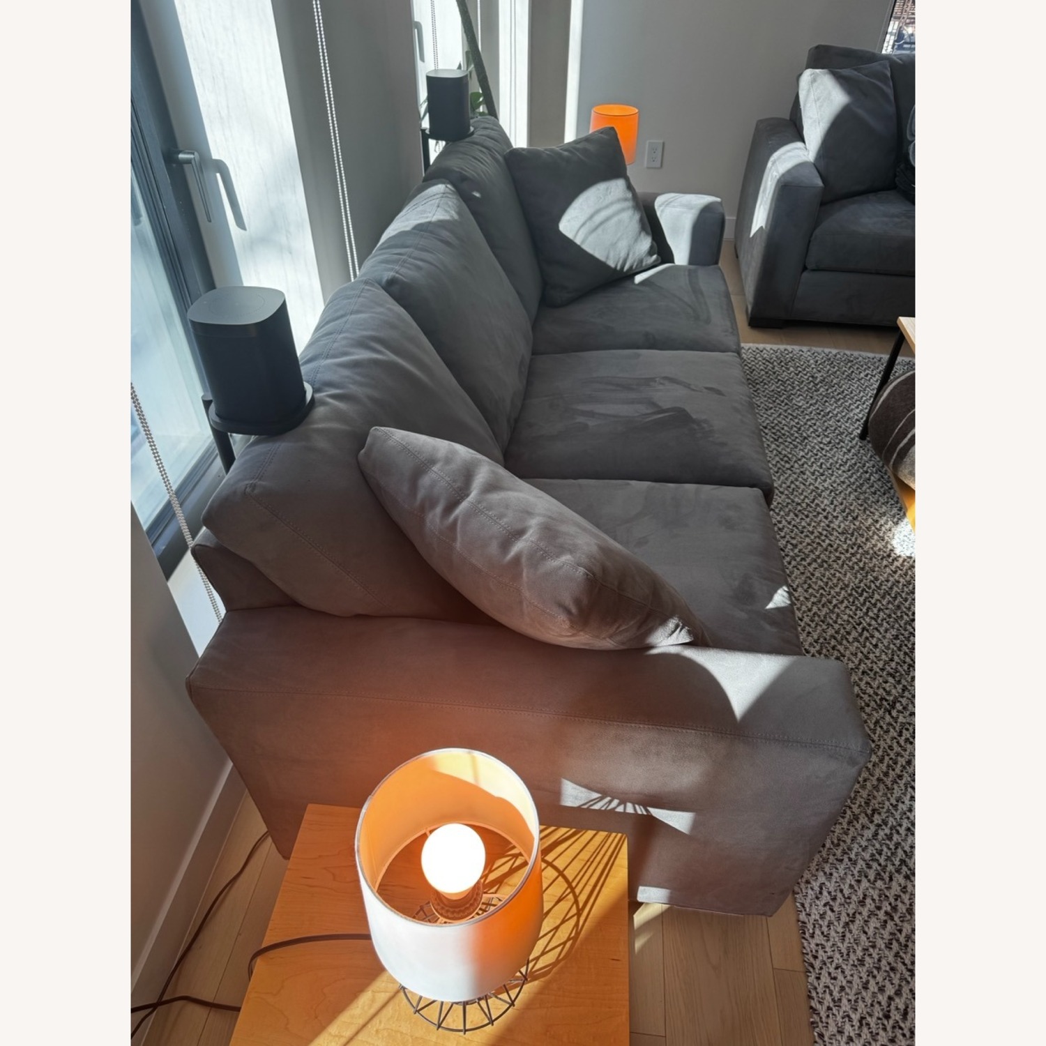 Room & Board Micro Suede 3 Seater Sofa - image-3