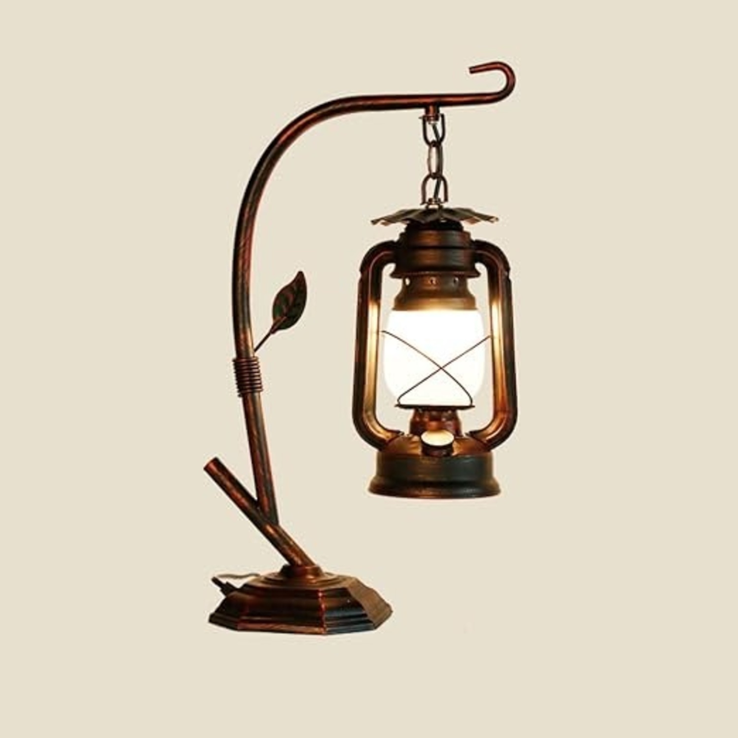 Gartman Bronze Desk Lantern Style Lamp - image-4