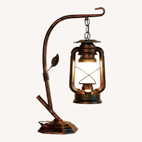 Used Gartman Bronze Desk Lantern Style Lamp for sale on AptDeco