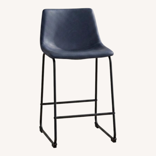 Used Walker Edison Blue Stools (4) for sale on AptDeco