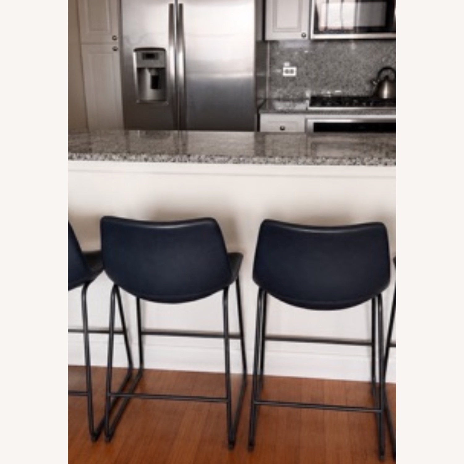 Walker Edison Blue Stools (4) - image-3