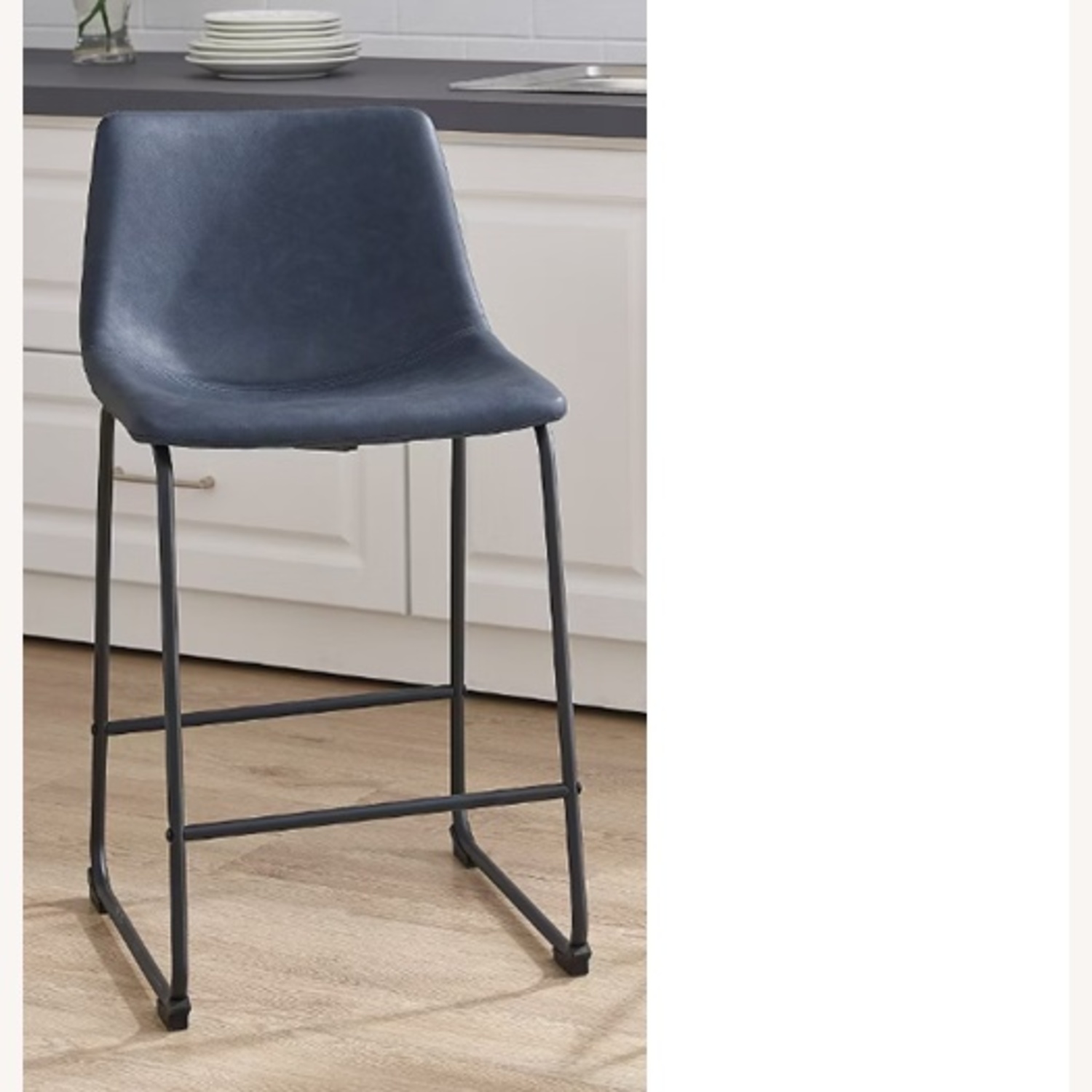 Walker Edison Blue Stools (4) - image-4