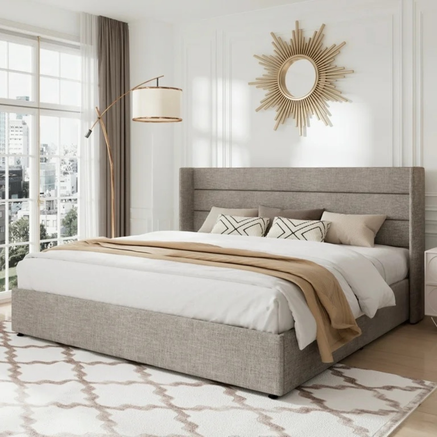 King Size Lift Up Platform Storage Bed Frame - image-4