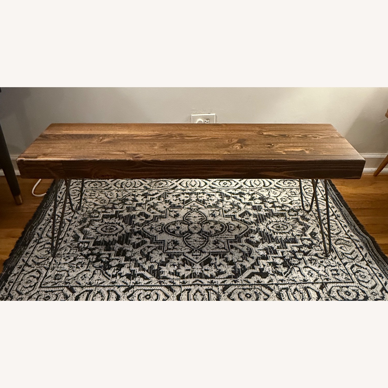 Vintage/Antique Finds Dark Brown Wood Bench - image-1